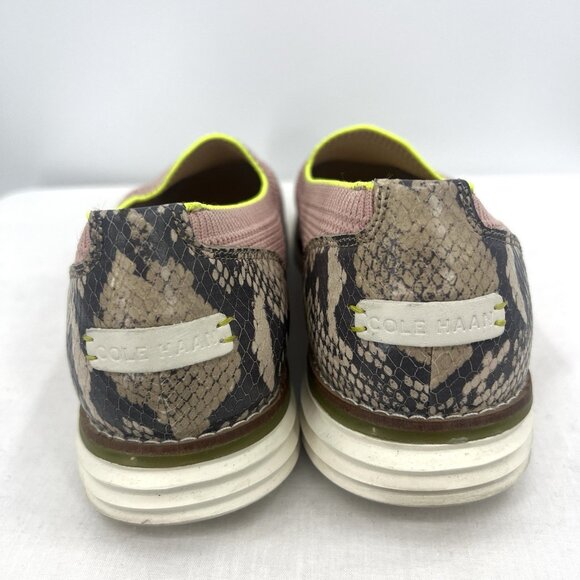 Cole Haan Grand OS Cloudfeel Meridian Loafers Pink Snake Womens 10 - Picture 7 of 9